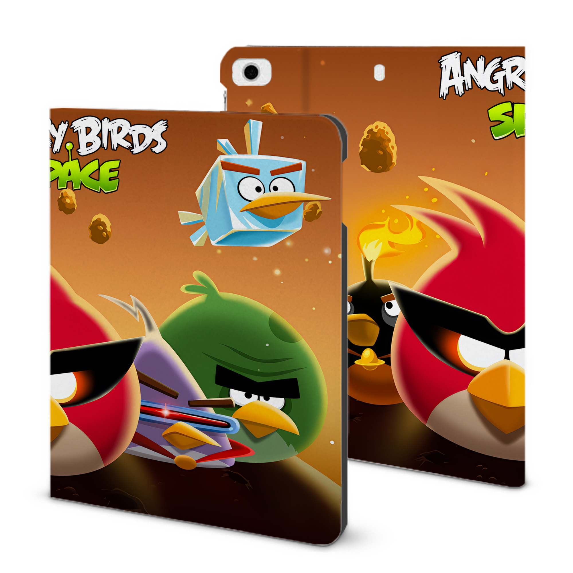 （画像用） Angry Birds アングリーバード IPad ケース ブック型 PUレザー TPU 耐衝撃 軽量 薄型 ペン収納なし 全面保護 IPad 各モデル対応